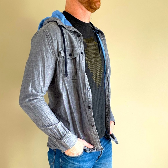 X by Kixs Button Up Hoodie - Picture 1 of 6